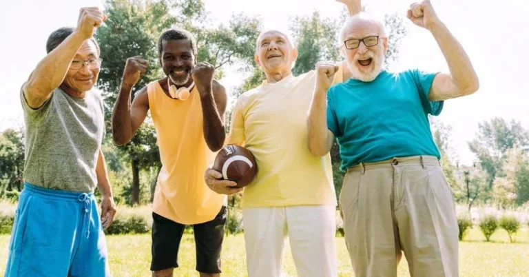 seniors playing football